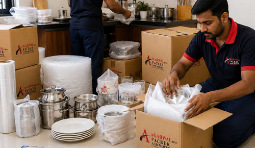 Packing material - cartons, bubble wrap and foam for household items